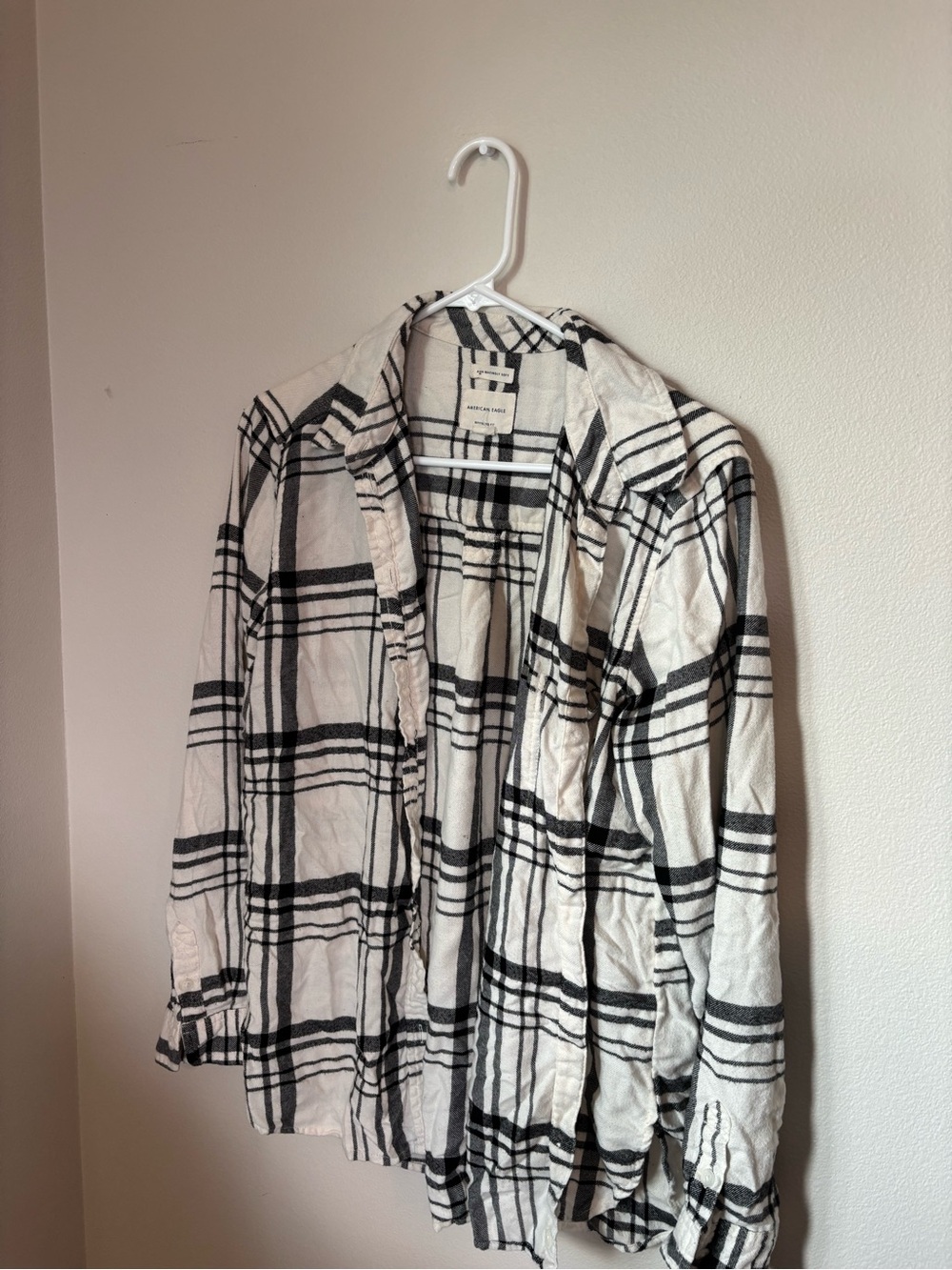 American Eagle Outfitters Black & White Plaid Shirt Jacket